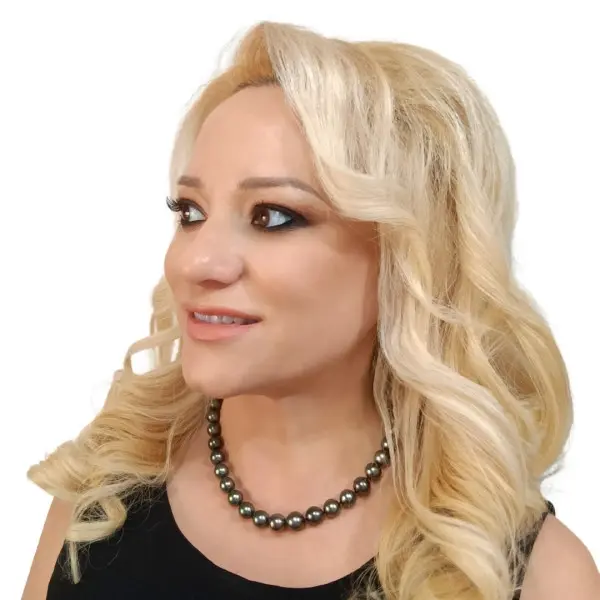 Colier perle Tahitiene 9–11 mm, aur alb 14K | KASKADDA®