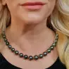 Colier perle Tahitiene 9–11 mm cu bile aur 14K | KASKADDA®