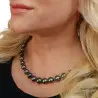 Colier perle Tahitiene 9–11 mm cu bile aur 14K | KASKADDA®