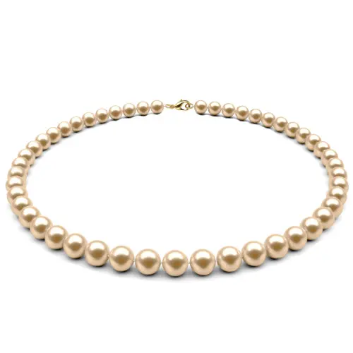 Colier Perle Naturale Crem de 7-8 mm cu Inchizatoare din Aur Galben de 14 karate