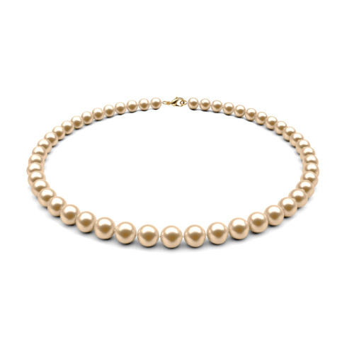 Colier Perle Naturale Crem de 6-7 mm cu Inchizatoare din Aur Galben de 14 karate
