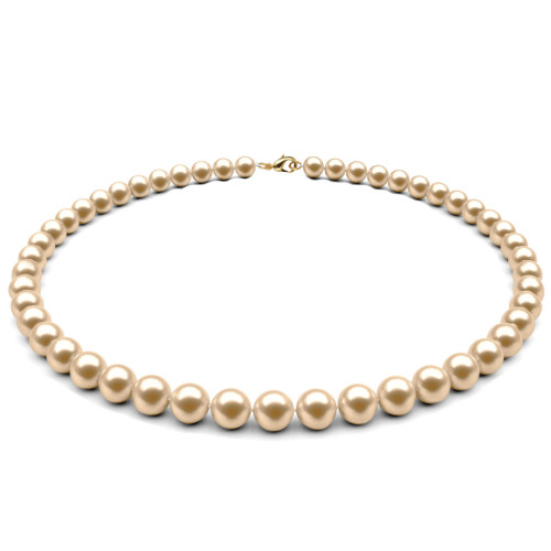 Colier Perle Naturale Crem 7-8 mm cu Inchizatoare din Aur Galben de 14 karate