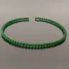 Set Colier si Bratara cu Jad Verde Malaezian de 6 mm si Inchizatori din Aur de 14 k