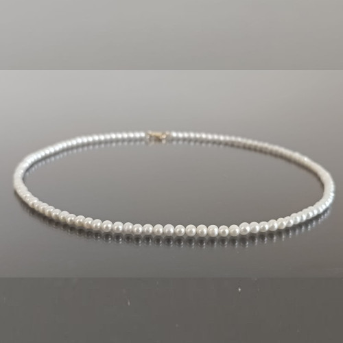 Colier Perle Mici, Rare, 3–4 mm, Aur 14K, Calitate AAA | KASKADDA®