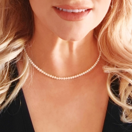 Colier Perle Mici, Rare, 3–4 mm, Aur 14K, Calitate AAA | KASKADDA®