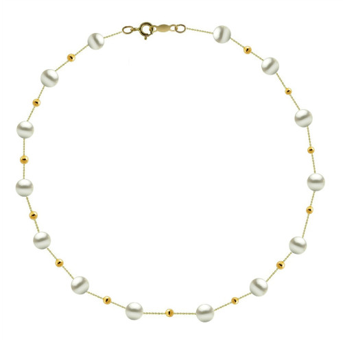 Colier Perle Akoya Japoneze 5,5-6 mm, Aur 14K | KASKADDA®