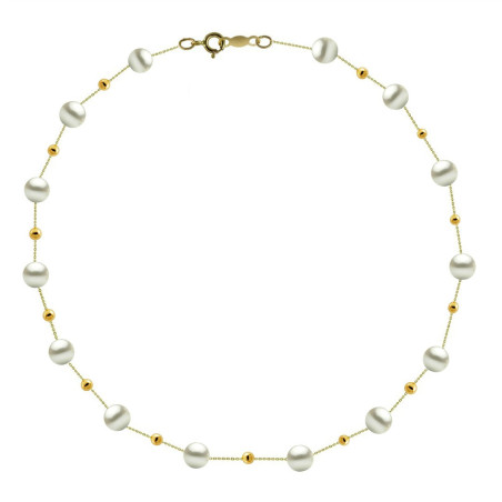 Colier Perle Akoya Japoneze 5,5-6 mm, Aur 14K | KASKADDA®