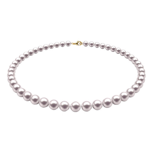 Colier Perle Naturale Albe, 6–7 mm, Aur 14K | KASKADDA®
