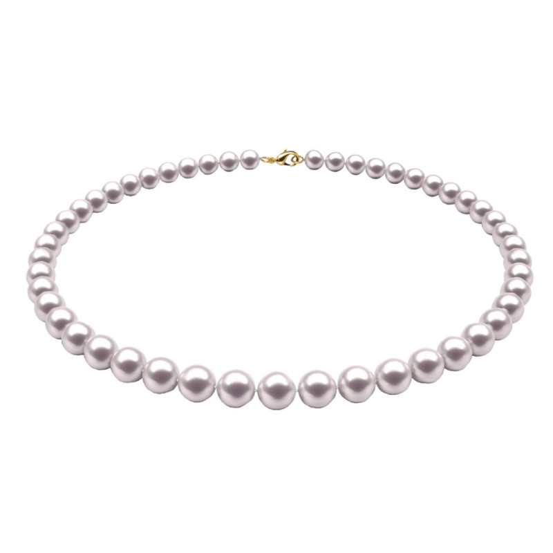 Colier Perle Naturale Albe, 6–7 mm, Aur 14K | KASKADDA®