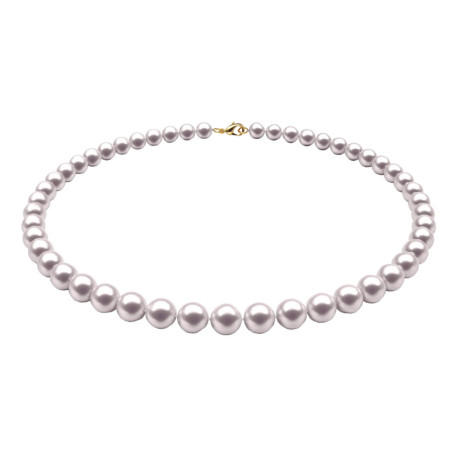 Colier Perle Naturale Albe, 6–7 mm, Aur 14K | KASKADDA®