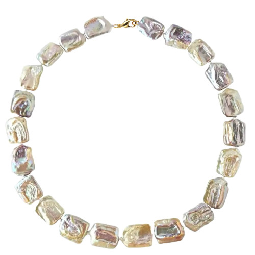 Colier Perle Baroque Multicolore, Aur 14K (aur 585) | KASKADDA®