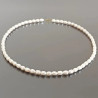 Colier Perle Naturale Albe Ovale, Aur 14K (aur 585) | KASKADDA®