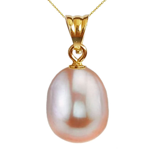 Colier Perla Naturală Lavandă, 11/9 mm, Aur 14K | KASKADDA®