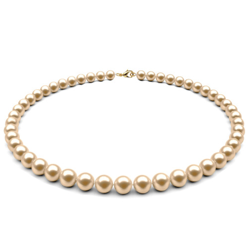 Colier Perle Naturale Crem, 7–8 mm, Aur 14K | KASKADDA®