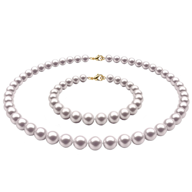 Set Perle Naturale Albe 6–7 mm, Aur 14K – Colier și Brățară | KASKADDA® Set Perle Naturale Albe 6–7 mm, Aur 14K – Colier și Brățară | KASKADDA®