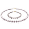 Set Perle Naturale Albe 6–7 mm, Aur 14K – Colier și Brățară | KASKADDA®