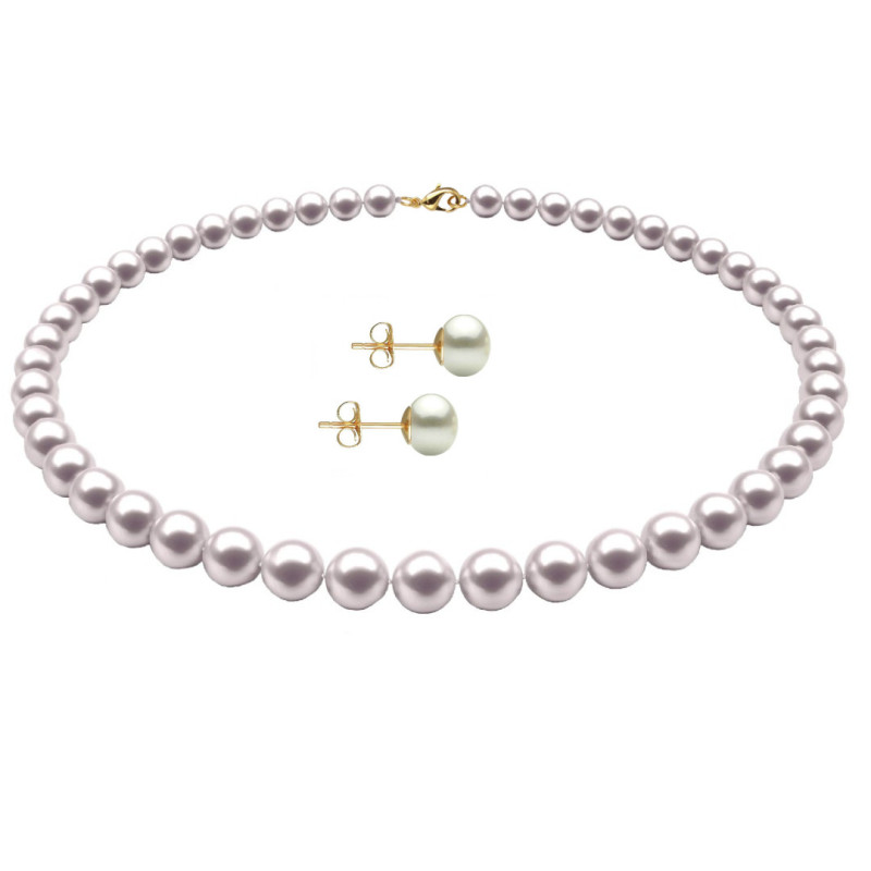 Set Perle Albe 6–7 mm, Aur 14K – Colier și Cercei | KASKADDA® Set Perle Albe 6–7 mm, Aur 14K – Colier și Cercei | KASKADDA®