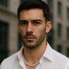 Colier perle barbati , albe, inchizatoare aur 14K | KASKADDA®