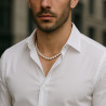 Colier perle barbati , albe, inchizatoare aur 14K | KASKADDA®