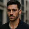 Colier perle barbati , albe, inchizatoare aur 14K | KASKADDA®