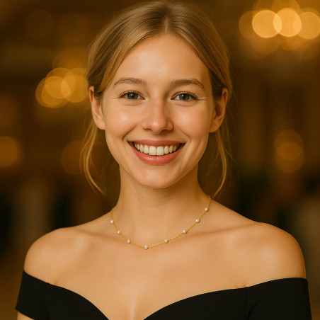 Colier Perle Naturale 4–5 mm, Aur 14K, Office | KASKADDA®
