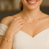 Set Office Perle Albe 8 mm, Aur 14K – Colier, Brățară, Cercei | KASKADDA®