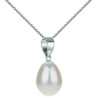 Colier Argint cu Pandantiv Argint si Perla Naturala Teardrops Alba