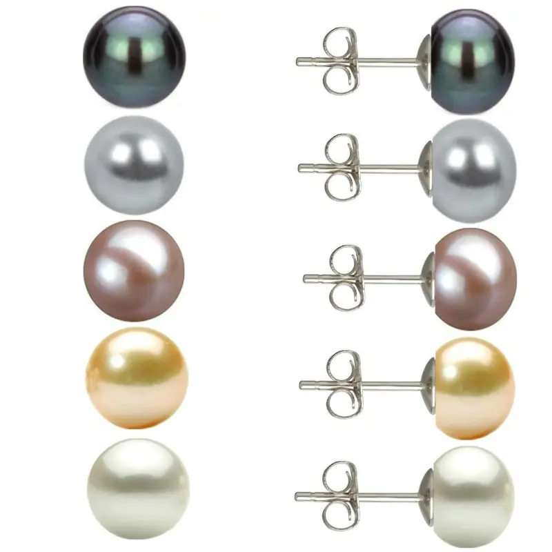 OFERTA 5 Perechi Cercei cu Perle Naturale 7 mm