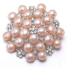 Brosa/ Pandantiv Imperial cu Perle Naturale Roz