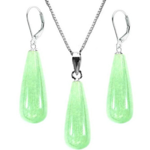 Set Argint Aventurin Lacrima