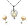 Set Perla Surpriza cu Cercei Bumb Perle Crem