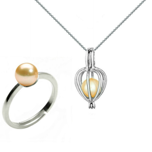 Set Perla Surpriza cu Inel Perle Crem