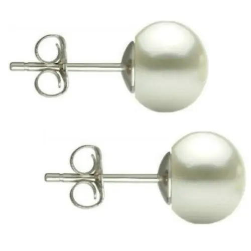 Set Cercei Argint cu Perle Naturale Crem si Albe de 7 mm