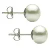 Set Cercei Argint cu Perle Naturale Lavanda si Albe de 7 mm