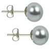 Set Cercei Argint cu Perle Naturale Negre, Albe, Gri si Lavanda de 7 mm