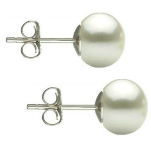 Set Cercei Argint cu Perle Naturale Negre, Crem, Gri si Albe de 7 mm