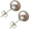 Cercei Argint, Tip Surub cu Perle Naturale Lavanda, Calitatea AAA, de 7-8 mm