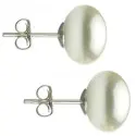 Cercei Kaskadda din Argint, Tip Surub cu Perle Naturale Albe, Calitatea AAA, de 9-10 mm