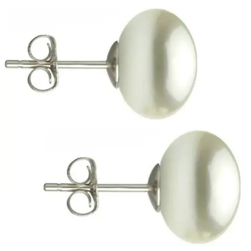 Set Cercei Argint cu Perle Naturale Crem, Albe si Gri de 10 mm