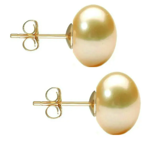 Set Cercei Aur cu Perle Naturale Gri, Crem si Albe de 10 mm