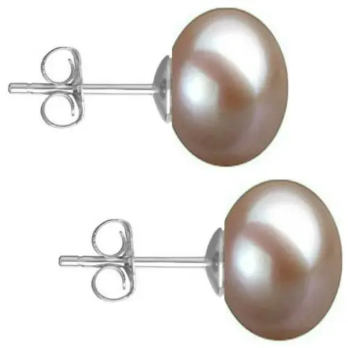 Set Cercei Aur Alb cu Perle Naturale Crem, Lavanda si Albe de 10 mm