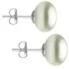 Set Cercei Aur Alb cu Perle Naturale Lavanda, Gri si Albe de 10 mm