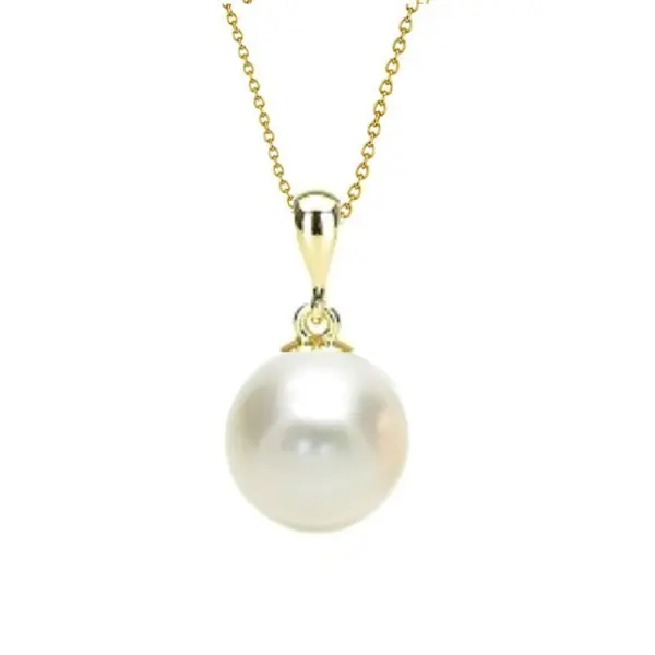 Set Perle Albe 8 mm, Aur Galben 14K – Colier și Cercei | KASKADDA®
