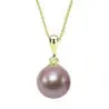 Set Aur Galben cu Perle Naturale Premium Lavanda de 8 mm