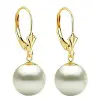 Set Perle Albe 10 mm, Aur Galben 14K – Colier și Cercei | KASKADDA®