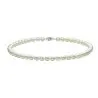 Set cu Perle Akoya 5,5–6 mm și Aur Alb 14K – Colier și Brățară| KASKADDA®