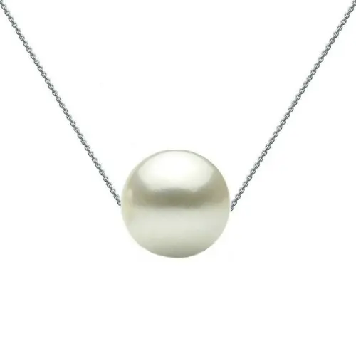 Colier Perla Naturala Alba 8 mm, Calitate AAA, Argint 925 | KASKADDA®
