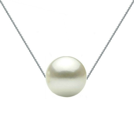 Set Argint Rodiat si Perle Naturale Premium Albe de 8 mm