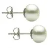 Set Perle Albe 8 mm, Argint Rodiat – Colier și Cercei | KASKADDA®