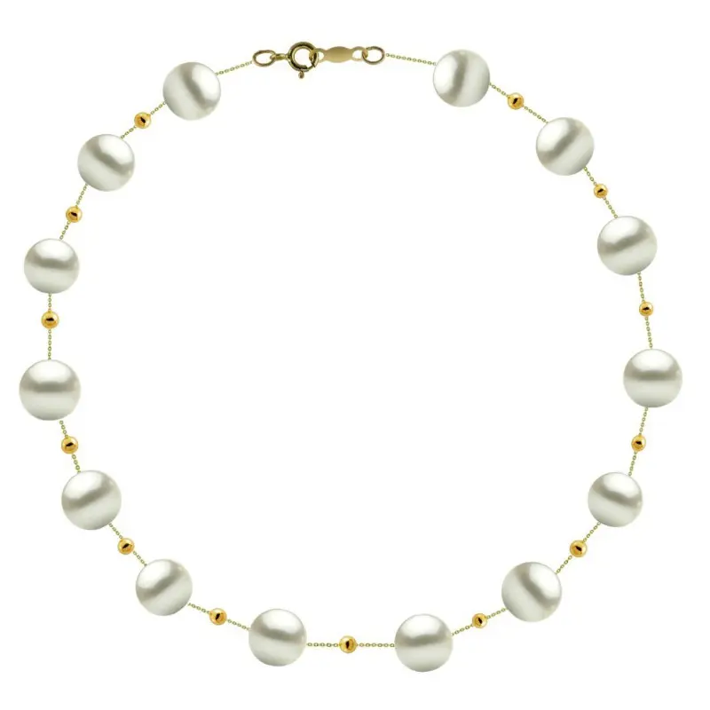 Colier Perle, Office, 7–8 mm cu Bile Aur 14K | KASKADDA®